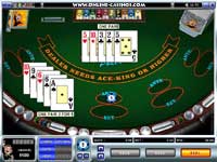 Caribbean Stud Poker Table @ First Web Casino