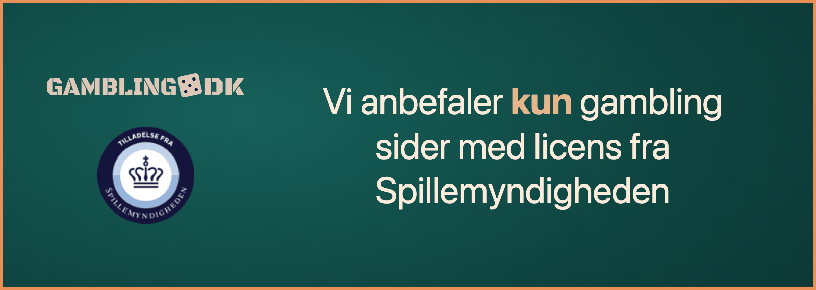 Vi anbefaler kun gambling sider med licens fra Spillemyndigheden